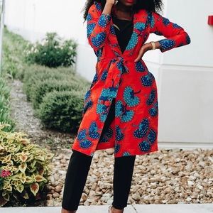 African Ankara women kimono dress blazer